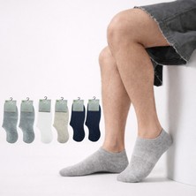 Kral Socks Erkek Snikers (6 Çift) Bambu Dikişsiz Hassas Dokuma Terletmez Bambu Çorap