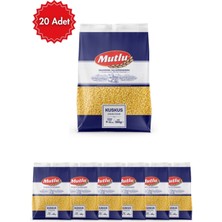 Mutlu Mutlumakarna Kuskus 500 G x 20 Paket – Lezzetli, Dayanıklı ve Kolay Pişen Italyan Tipi Makarna