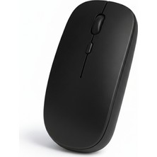 Sneezy Minimal Tasarımlı Kablosuz Mouse Bluetooth Bağlantı Şarjlı USB Dongle Destekli Hafif ve Şık - Siyah