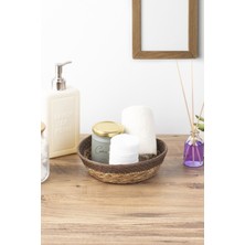 PremiumPort Çok Amaçlı Yuvarlak Hasır Sepet, Dekoratif ve Organizer Kullanımına Uygun