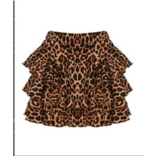 Meecy Mykonos Etek Leopar Desen Yeni