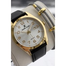 Daniel Klein Deri Kordon Takvimli Kadran 2 Yıl Garantili 3 Atm Dayanıklı Erkek Kol Saati ES14272-7