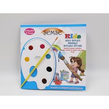 Şemse Art Şemse Kids Çocuk Boyama Kitabı 1. Seviye- El Yapımı Sulu Boya Paleti ve Fırça Ile-1 Adet