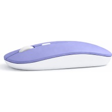 Sneezy Profesyonel Kablosuz Mouse Bluetooth Dongle Destekli Şarjlı Batarya Sessiz ve Ergonomik Tasarım - Lavant