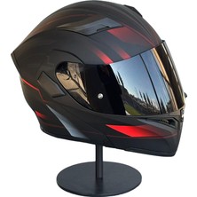 Scharf 902 Çene Açılır Motosiklet Kaskı – Güneş Gözlüklü (Smoke Vizörlü)Mx1 Red