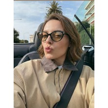 Funeyes Cat Eye Soft Cam rengi Güneş Gözlüğü Aksesuarlı ürün