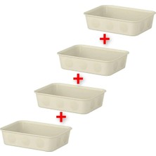 PremiumPort Setli Dolap Içi Düzenleyici Kutular 15X20X5 Cm, 4'lü Paket