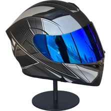 Scharf 902 Çene Açılır Motosiklet Kaskı – Güneş Gözlüklü (Deepblue VIZÖRLÜ)MX2SILVER