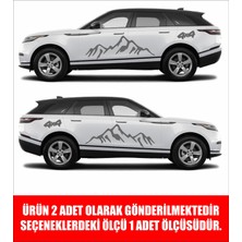 Sticker Dizayn 4x4 ve Dağ Silüet Sticker - Araba Oto Pickup Cam Karavan Sticker - 00123