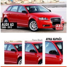 Tuning Vadisi Audi A3 2008-2012 Batman Yarasa Ayna Kapağı Takım Piano Black