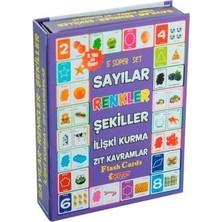 Eco Lounge 1413 Dıytoy, Flash Cards - 5 Süper Set - Sayılar+Renkler+Şekiller+Ilişki Kurma+Zıt Kavramlar / +2 Yaş