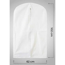 PremiumPort 3'lü Beyaz Takım Elbise Kılıfı Seti, Koruma ve Saklama Için Ideal