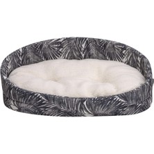 Feyza Design Konforlu Porto Köpek Yatağı, Siyah-Beyaz, 70X55CM