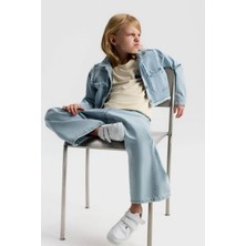 Nk Kız Çocuk Flora Denim Pantolon 4-8 Yaş Açık Mavi
