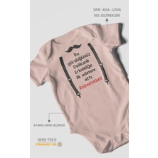 Morivo Kids Erkekliğe Ilk Adım Baskılı Bebek Zıbını – Çıtçıtlı Body | %100 Pamuk Kısa Kol