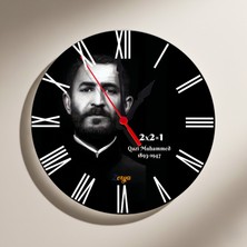 Zerya Qazi Muhammed Siyah Renk Tasarımlı Roma Rakamlı Duvar Saati