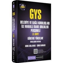 Pegem Akademi Yayıncılık 2026 GYS Belediye ve Bağlı Kuruluşları ile Mahalli İdare Birlikle