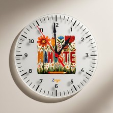 Zerya Öğretmenlere Özel Kürtçe Mamoste Yazılı Duvar Saati