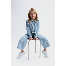 Nk Kız Çocuk Miusa Denim Pantolon 4-8 Yaş Açık Mavi
