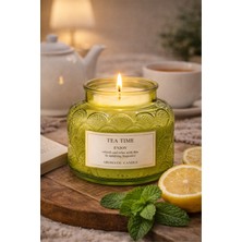 BRANDSMITHS Tea Time Kokulu Cam Mum