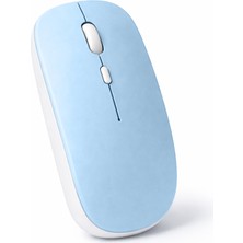 Sneezy Tüm Cihazlara Uyumlu Bluetooth Mouse Şarjlı Batarya USB Dongle ve Şarj Kablosu Dahil Mavi
