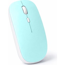 Sneezy Tüm Cihazlara Uyumlu Bluetooth Mouse Şarjlı Batarya USB Dongle ve Şarj Kablosu Dahil - Turkuaz