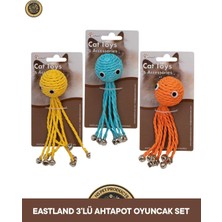 Eastland Üçlü Set Çıngıraklı Ahtapot 12,5 cm Kedi Oyuncağı