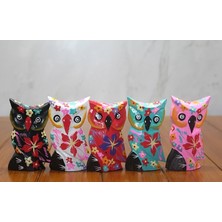 Eco Lounge Ahşap 5'li Baykuş Seti Model 1