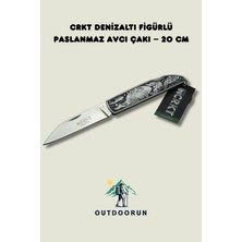 Outdoorun Crkt Denizaltı Figürlü Paslanmaz Avcı Çakı – 20 cm
