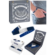 Fenerbahçe Fashion Bold Lacivert Bileklik Lazer Kutu Hediyeli