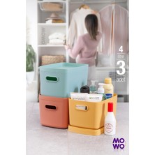 PremiumPort Çok Amaçlı 4 Lt Dolap Içi Düzenleyici Seti 3'lü Kapaklı