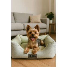 Feyza Design Rahat ve Şık Köpek Yatağı, Minderli Patikareli, Konforlu Uyku Alanı