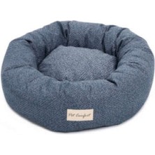 Feyza Design Mavi Renkli Kedi ve Köpek Yatağı, 50CM, Konforlu ve Şık Tasarım