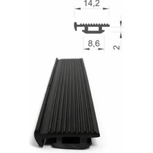 MAKPLASTİK FİTİL PROFİL A 020 C60 Kapı Kasa ve Kanat Fitili 12 Metre Siyah