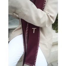 Atelier Tuğba ATK001 Kişiye Özel Nakışlı Kaşmir Atkı