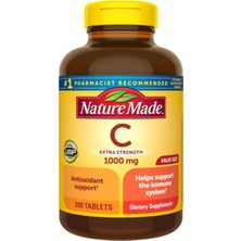 Nature Made Vitamin C 1000 Mg Extra Strength, Supplement For Immune Support, 300 Tablets, 300 Day Supply