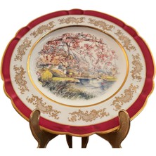 Fransız Limoges Porselen Dekor Tabağı - 25 cm Çapında. -Rhgeru