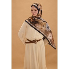 Camellia Scarfs Opera Kraş Şal - Siyah Bej