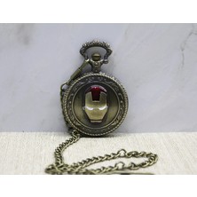 Iron Man Tasarımlı Köstekli Saat