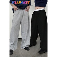 Vladivosto Bol Paça Lastikli Baggy Ekstra Salaş Düşük Bel Oversize Battal Eşofman Altı