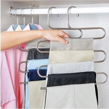 Tasarım Evi 1 Adet Siyah Metal 5 Katlı Pantolon Eşarp Askısı
