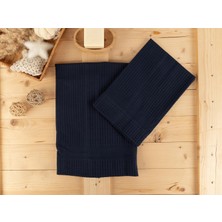 Baveno Home Pamuklu 2'li 40X60-60X110 cm Waffle Tasarım Pike Havlu Seti Baveno