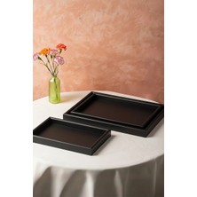 Makri Home 3’lü Ahşap Tepsi Seti, Büyük Tepsi: 40 x 30 Cm, Orta Tepsi: 35X25 Cm, Küçük Tepsi: 30X20 cm