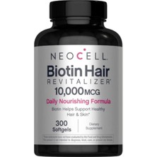 Neocell Biotin Hair Revitalizer 10.000MCG | 300 Softgels | For Women And Men | Hair, Skin, And Nails
