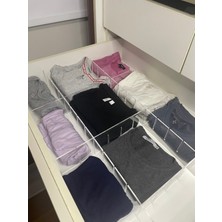 PremiumPort Şeffaf Pleksi Dolap Raf ve Çekmece Düzenleyici 25X8 Cm, 2 Parça