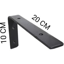 Trend Rdv Demir Raf Ayağı 4 Adet 10X20 L Demir Raf Altı Tutacağı Siyah Montaj Aparatı