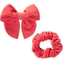 Cigit Kurdeleli Ve Lastikli Saç Tokası Mercan