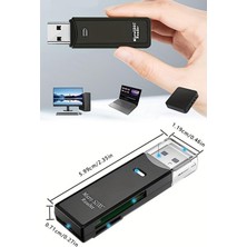 Gampus USB 3.0 Hafıza Sd Kart Okuyucu Hızlı Hafıza Kartı Okuyucu Aktarım Flash Bellek
