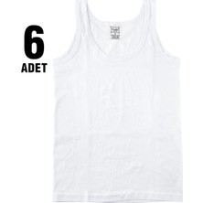 Tutku Erkek Çocuk Beyaz Atlet 6'lı Paket 12-13 Yaş Standart Beden Nefes Alabilir Özellik