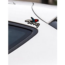 Türkiye Sticker Jdm Araba-Motosiklet Cam Etiket Baskes Tr Sticker Turkey Etiketi 5X2CM 4 Adet